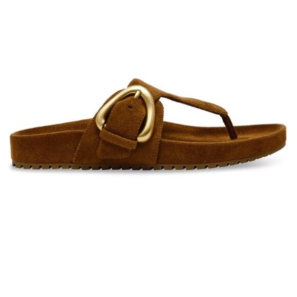 Anne Klein Dori Sandals in Brown Suede New in Box Size 8.5 - Picture 2 of 8